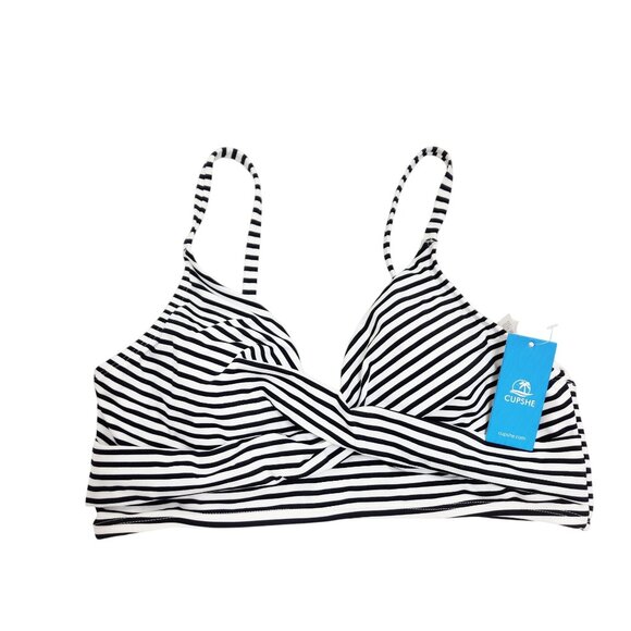 Cupshe Womens Striped Bikini Set Swimsuit Size L Swimwear - Picture 3 of 6